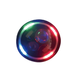FARO PRINCIPAL DE LED 12V 55W 7 PULGADAS 6500K ALTA Y BAJA RGB EN ARO